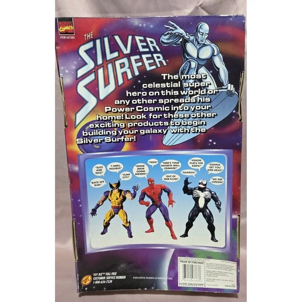 Toy Biz Marvel Comics The Silver Surfer Action Figure 1998 Electronic Talking